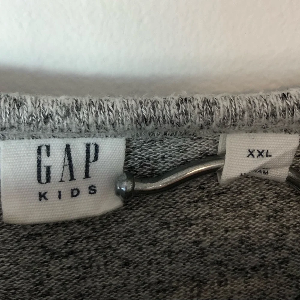GAP Kids Long Sleeve Top with Twist Front Soft Spun Gray Girls Size XXL